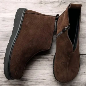 Fur Lined Winter Leather Boots For Women Orthopedic